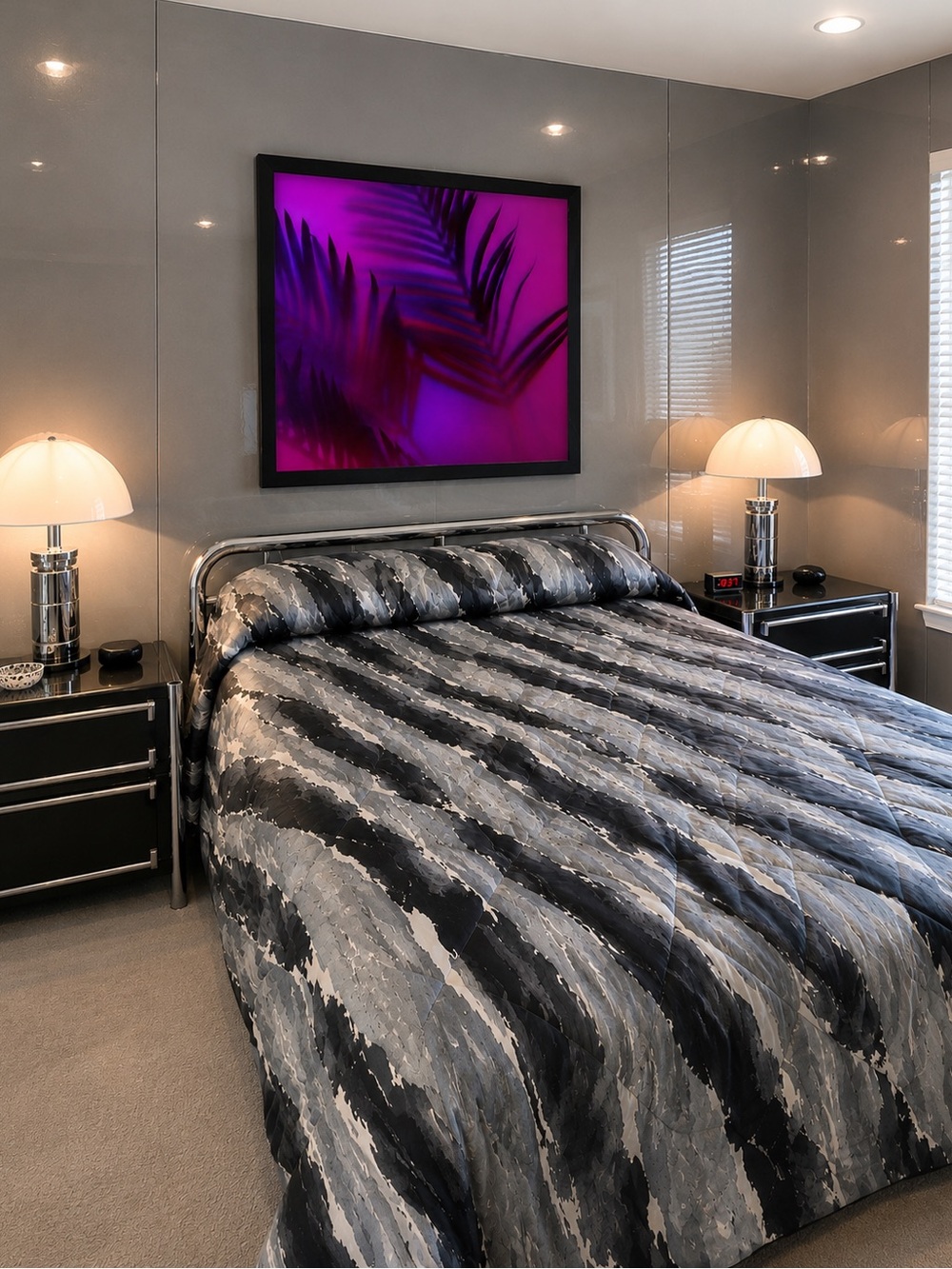 80s postmodern Bedding comforter with abstract print